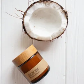 "Image showcasing the myriad skincare benefits of coconut oil: hydration, nourishment, and natural radiance. Unlock the secrets to healthy skin with Organicsbyjumira. #CoconutOilBenefits #SkincareSecrets"