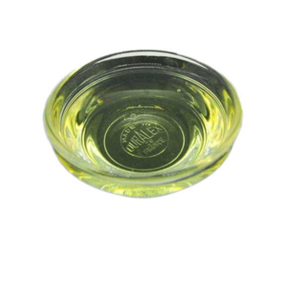 "Image description: The product image showcases a bowl of skincare formulation containing polysorbate 80. The bowl is transparent and has a sleek, oval shape with a black base on bottom. The liquid inside is a smooth and creamy consistency. The content on the bowl clearly shows the content of the product . The background of the image is clean and neutral, allowing the focus to be on the product. Overall, the image depicts a high-quality skincare formulation with polysorbate 80."